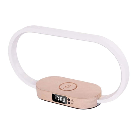 Wireless Phone Charger Table Lamp Usb Port Charging Bedside Light With Clock Lamps