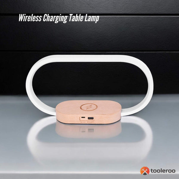 Wireless Phone Charger Table Lamp Usb Port Charging Bedside Light With Clock Lamps