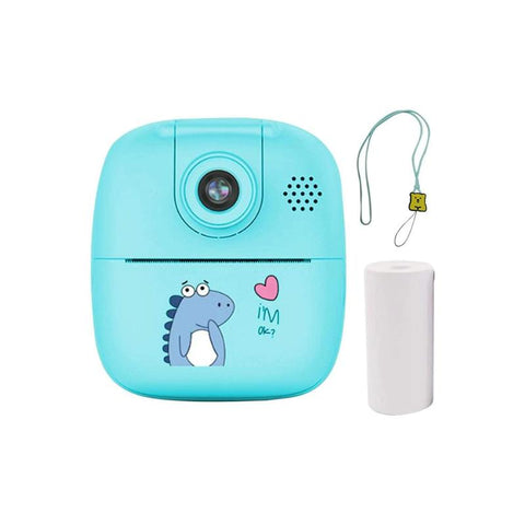 Social Hike Kids Rechargeable Instant Print Camera Blue Digital Thermal Photo Video Mp3 Instant Cameras