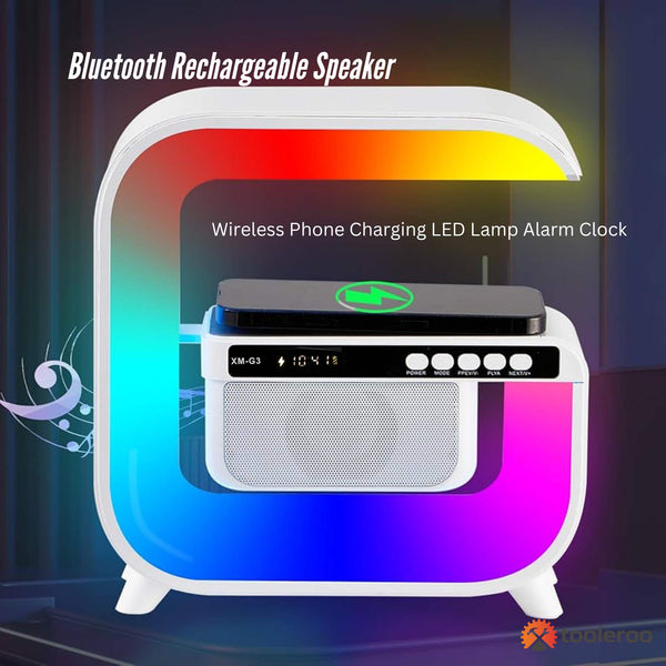 Bluetooth Rechargeable Speaker Wireless Phone Charging Led Lamp Alarm Clock Audio Docks & Mini Speakers