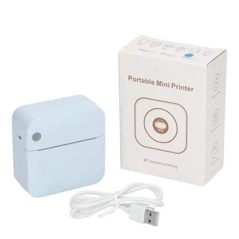 Portable Mini Printer Blue Inkless Bluetooth Phone Pocket Thermal Printing Printers