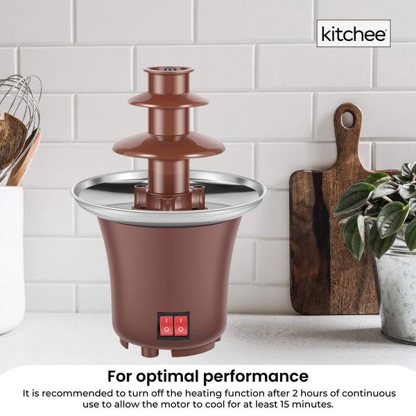 Kitchee 3 Tier Mini Chocolate Fountain Fondue Electric Machine Other Decorating Tools