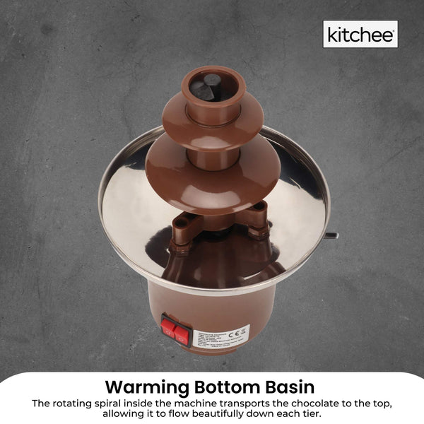 Kitchee 3 Tier Mini Chocolate Fountain Fondue Electric Machine Other Decorating Tools
