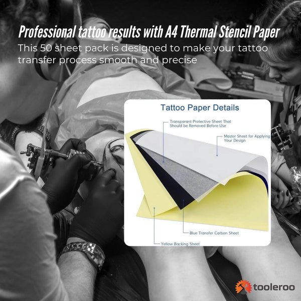 Tooleroo A4 Tattoo Thermal Paper Sheets For Stencil Transfer Home And Garden Paper Products