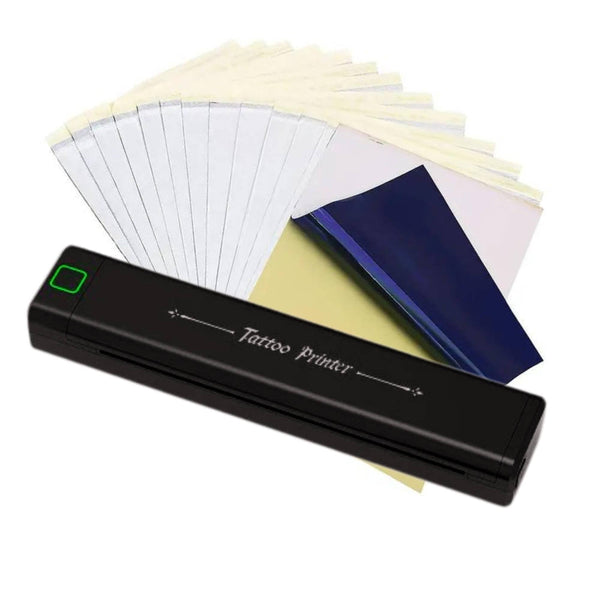 Tooleroo A4 Thermal Printer Black + Tattoo Stencil Paper Wireless Paper Products