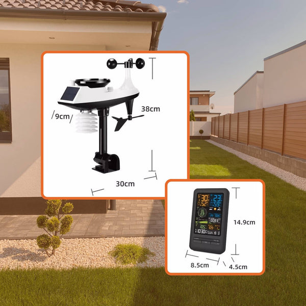 Tooleroo Weather Station 7 In 1 Professional Home Forecast Outdoor Sensor Washing Lines