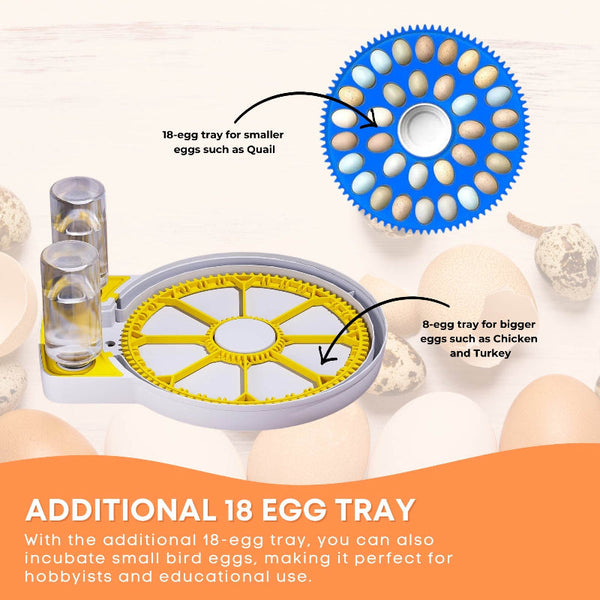 Automatic 8 / 18 Egg Incubator Electrical Turning Chicken Quail Duck Hatching Incubators