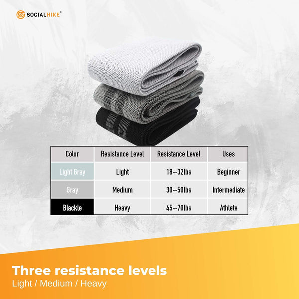 3X Resistance Exercise Hip Bands Set Stretch Glute Booty Workout Power Loops Resistance Trainers