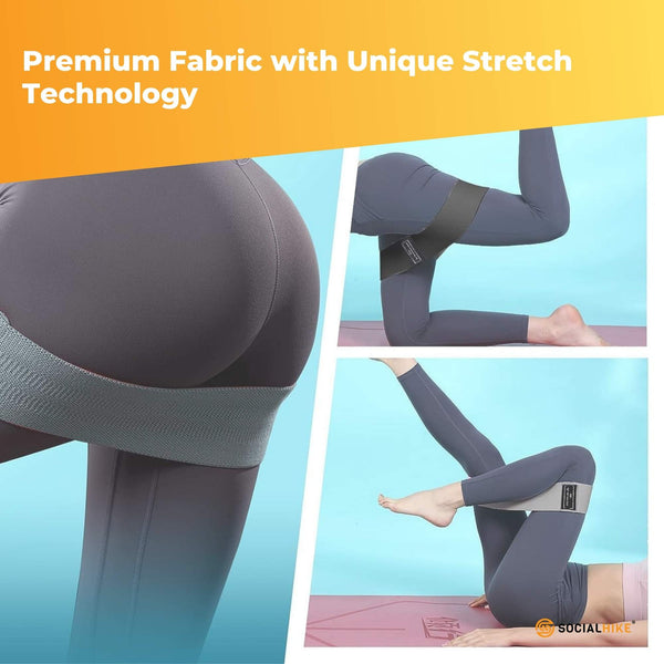 3X Resistance Exercise Hip Bands Set Stretch Glute Booty Workout Power Loops Resistance Trainers