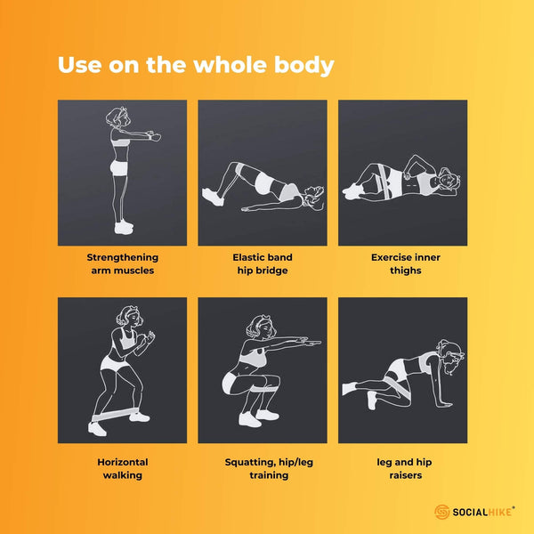 3X Resistance Exercise Hip Bands Set Stretch Glute Booty Workout Power Loops Resistance Trainers