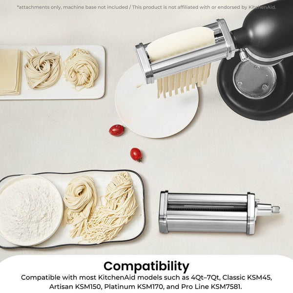 Kitchee Pasta Noodle Maker Roller Cutter Attachments Compatible With Kitchenaid Mixer Pasta Makers Moulds & Presses