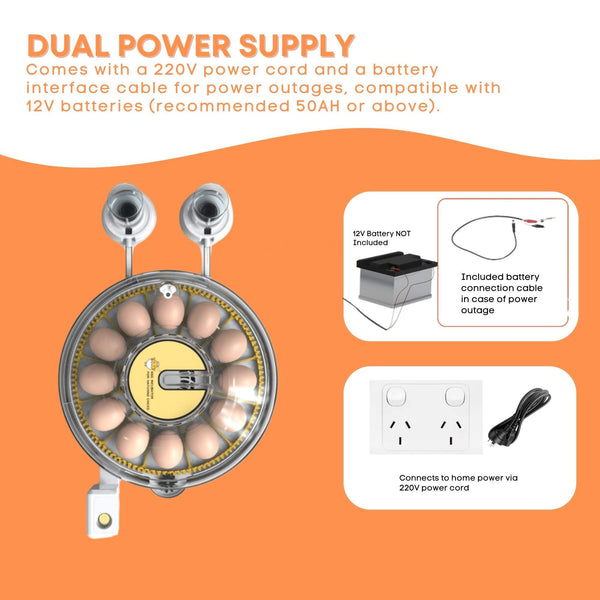 Automatic 12 Egg Incubator Electric Digital Turning Chicken Quail Duck Hatching Incubators