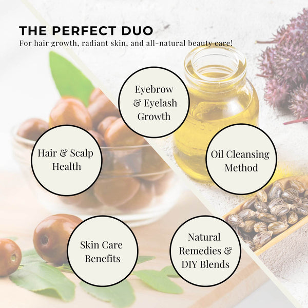 500Ml Organic Castor & Jojoba Oil Set For Hair Care Skin Moisture Beauty Sets & Kits