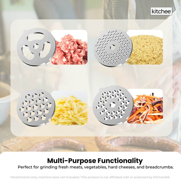 Kitchee Meat Food Grinder Sausage Attachment Compatible With Kitchenaid Mixers Food Processors