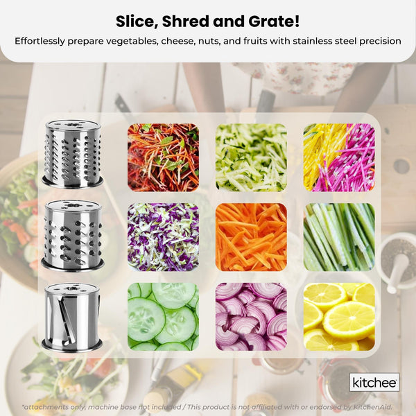 Kitchee Slicer Shredder Grater Attachments For Kitchenaid Mixer Appliances Peelers & Slicers