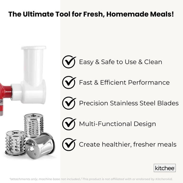 Kitchee Slicer Shredder Grater Attachments For Kitchenaid Mixer Appliances Peelers & Slicers