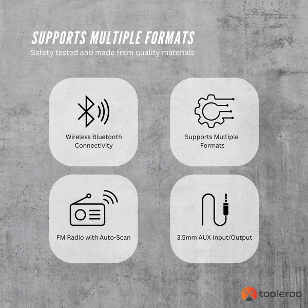 Tooleroo Wall Mountable Cd Player Speaker Bluetooth Hifi Fm Radio White Audio Docks & Mini Speakers