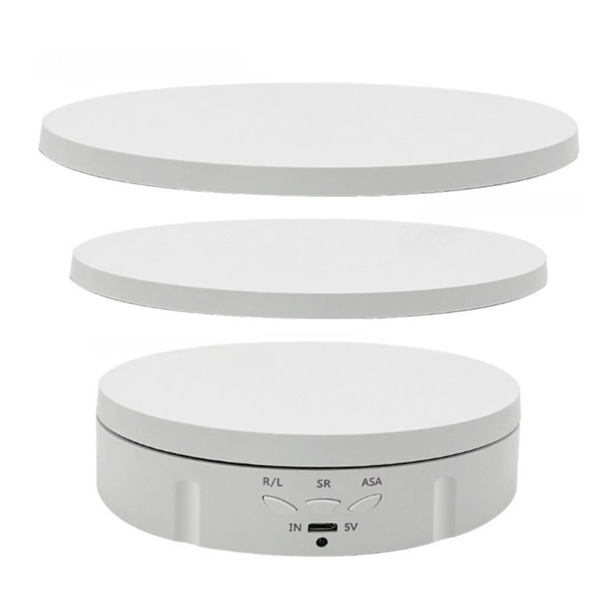 Tooleroo Electric 360 Rotating Product Display Stand White For Merchandise Video Display Stands