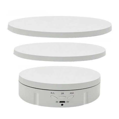 Tooleroo Electric 360 Rotating Product Display Stand White For Merchandise Video Display Stands