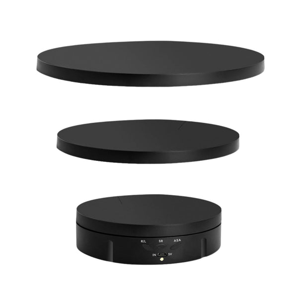 Tooleroo Electric 360 Rotating Product Display Stand Black For Merchandise Video Display Stands