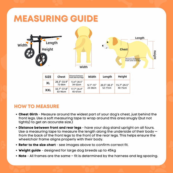 Rooster Farms Large Dog Wheelchair Xl Harness Adjustable Back Leg Aid Harnesses