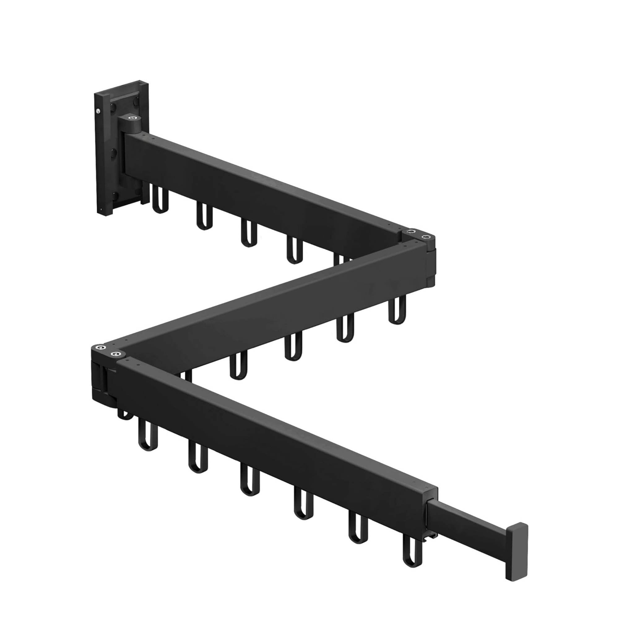 Tooleroo Clothes Drying Rack Tri Fold Wall Mount Space Saving Laundry Hanger Garment Racks