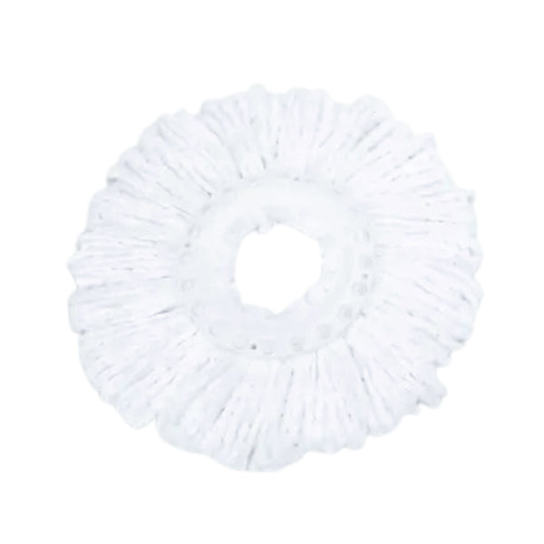 Kitchee Microfibre Mop Head Replacement For Spin White Round Mop Pads