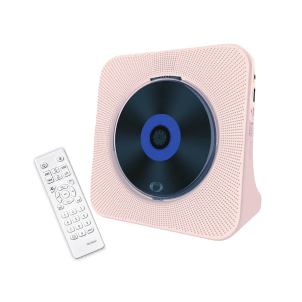 Tooleroo Usb Rechargeable Desktop Cd Player Speaker Bluetooth Portable Pink Computer Speakers