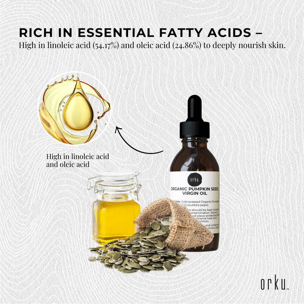Orku Organic Pumpkin Seed Oil Virgin Cold Pressed Unrefined Massage 25Ml Massage Oils & Lotions