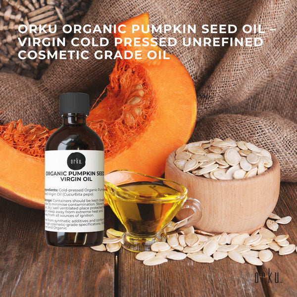 Orku Organic Pumpkin Seed Oil Virgin Cold Pressed Unrefined Massage 100Ml Massage Oils & Lotions