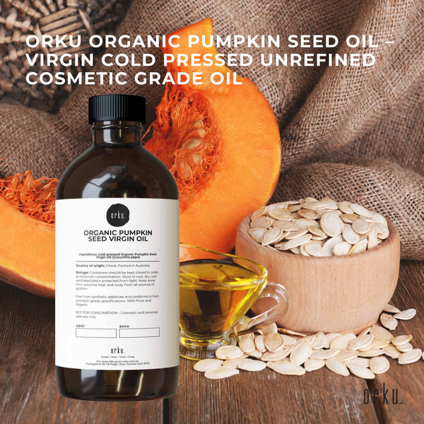 Orku Organic Pumpkin Seed Oil 500Ml Virgin Cold Pressed Unrefined Massage Massage Oils & Lotions