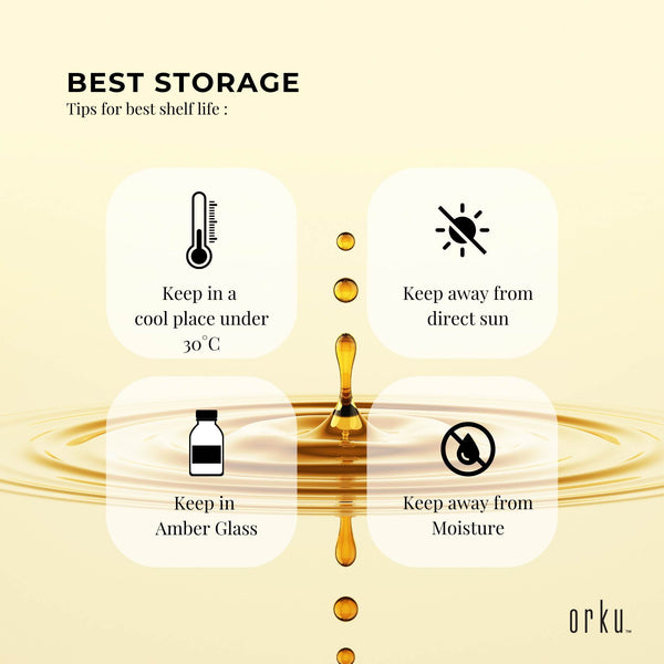 Orku Organic Pumpkin Seed Oil Virgin Cold Pressed Unrefined Massage 1L Massage Oils & Lotions