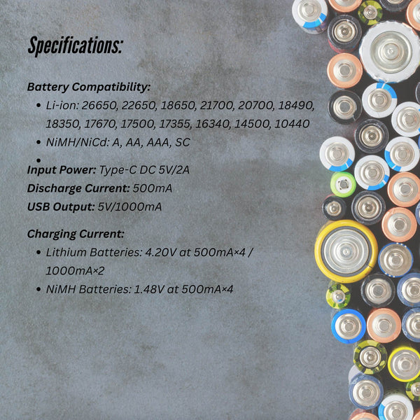 Liitokala M4 Smart Battery Charger Lcd Usb For 18650 Aa Aaa Ion Batteries Battery Chargers