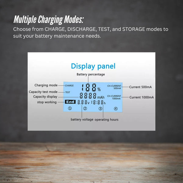 Liitokala M4 Smart Battery Charger Lcd Usb For 18650 Aa Aaa Ion Batteries Battery Chargers