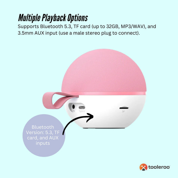 Mini Karaoke Machine And 2X Wireless Microphones Portable Bluetooth Speaker Pink Karaoke Microphones