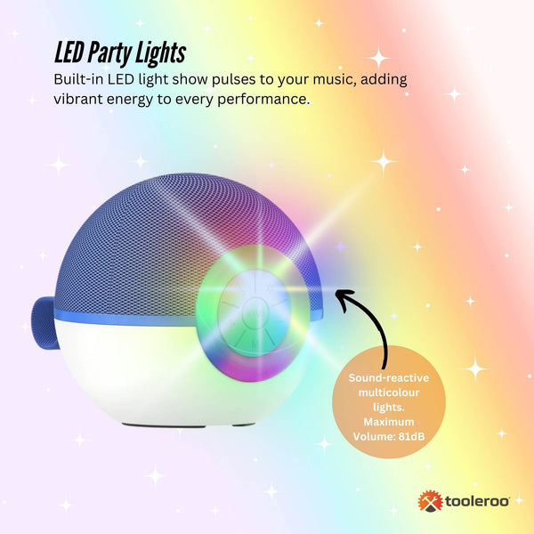 Mini Karaoke Machine And 2X Wireless Microphones Portable Bluetooth Speaker Karaoke Microphones