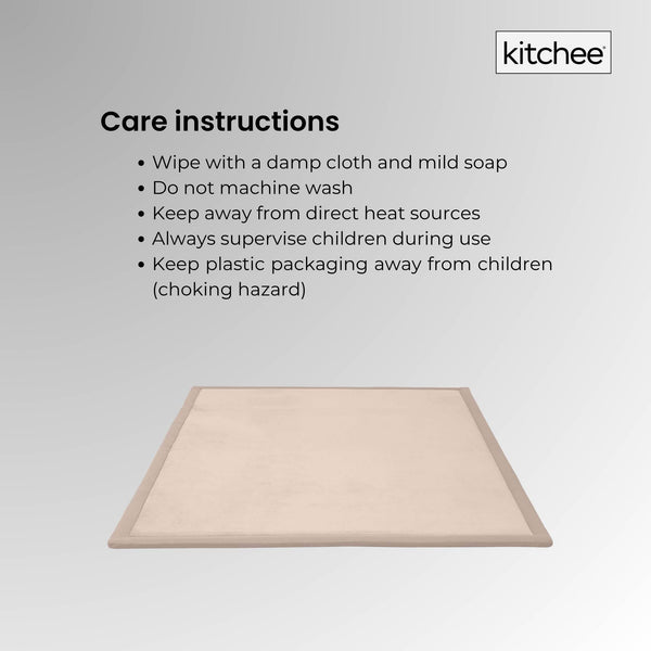 Kitchee Kids Foam Floor Play Mat 150X200cm – Padded Thick Soft Tatami Style Cream Playmats & Jigsaw Mats