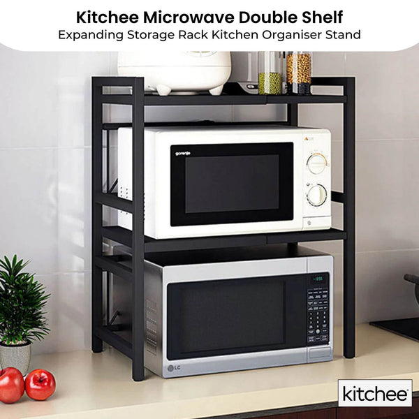 Kitchee Microwave Double Shelf Expanding Storage Rack Kitchen Organiser Stand Other Kitchen Storage