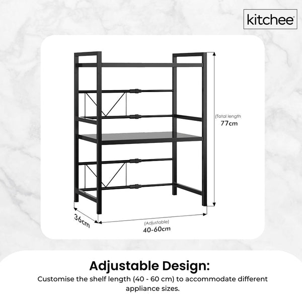 Kitchee Microwave Double Shelf Expanding Storage Rack Kitchen Organiser Stand Other Kitchen Storage