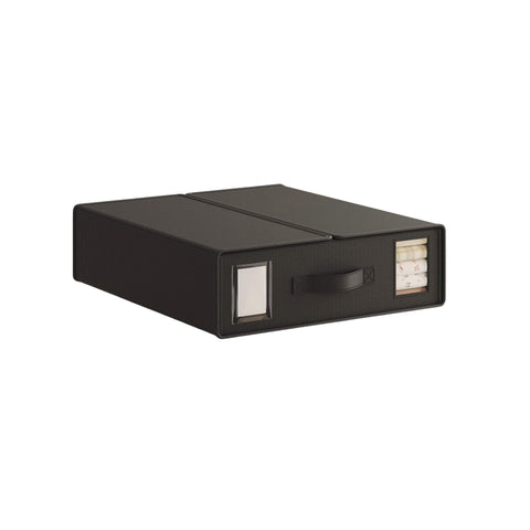 1Pc Kitchee Foldable Bed Sheet Storage Box Linen & Closet Organizer Black Storage Boxes