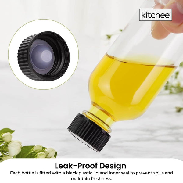 Kitchee 12X 60Ml Small Glass Bottles + Lids Funnels Brush Labels Pen Canisters & Jars