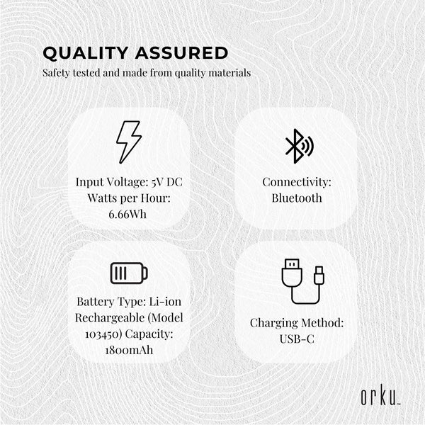 Orku Rechargeable Eye Massager Vibration Heat Pressure Therapy With Bluetooth Massagers