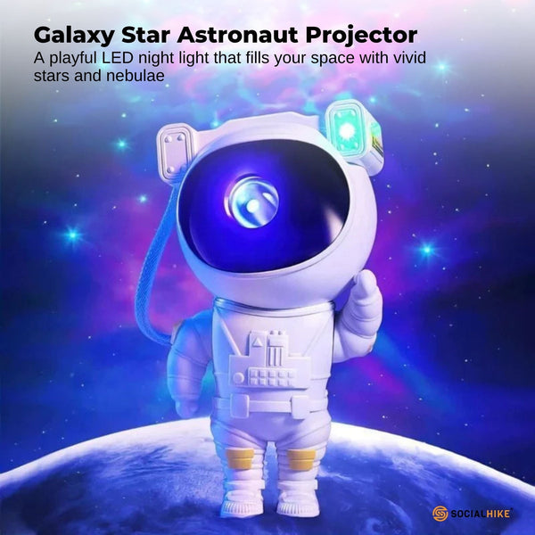 Social Hike Galaxy Star Projector Colour Led Astronaut Night Light And Remote Night Lights