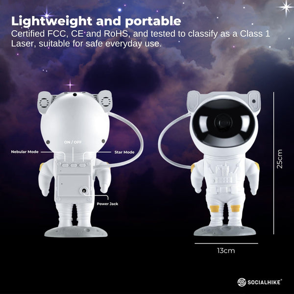 Social Hike Galaxy Star Projector Colour Led Astronaut Night Light And Remote Night Lights