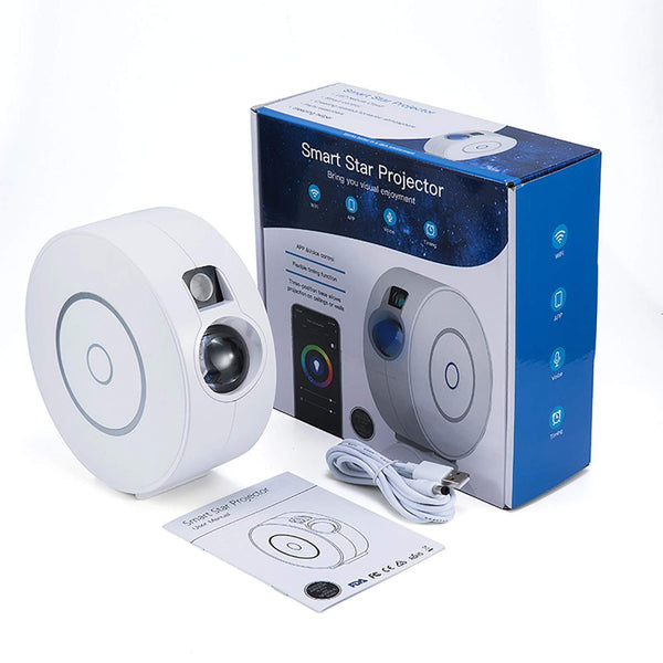Social Hike Smart Galaxy Star Projector – Wifi Led Light App Voice Control White Night Lights