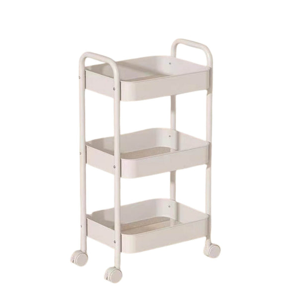 Kitchee 3 Tier Kitchen Storage Cart Trolley With Wheels Shelf Organiser White Kitchen Carts