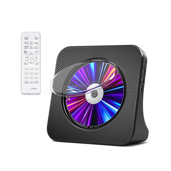 Tooleroo Usb Rechargeable Desktop Cd Player Speaker Bluetooth Portable Black Cd Players & Recorders