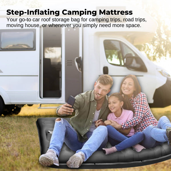 Social Hike Step Inflating Camping Mattress Lightweight Waterproof Sleeping Grey Inflatable Mattresses & Airbeds