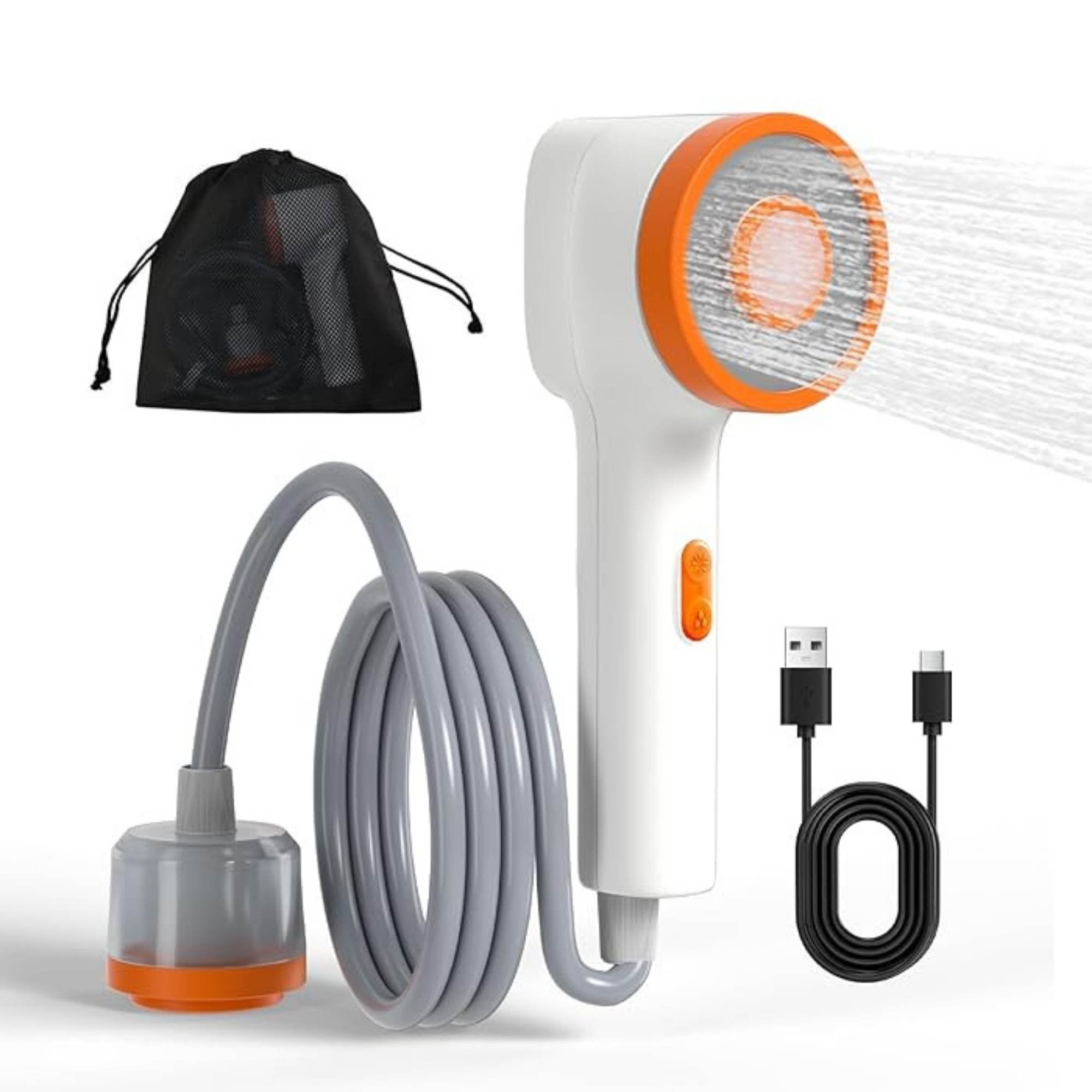 Social Hike Portable Camping Shower Head Outdoor Rechargeable Pump Led Light Shower Heads & Combos