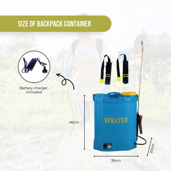 16L Rechargeable Backpack Pressure Sprayer Portable Electric Garden Weed Pump Weed Sprayers